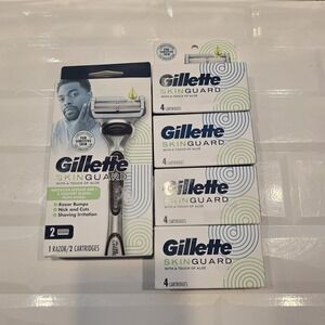 Gillette SkinGuard Razor For Sensitive Skin 1 Razor/ 18 Cartridges Included NEW